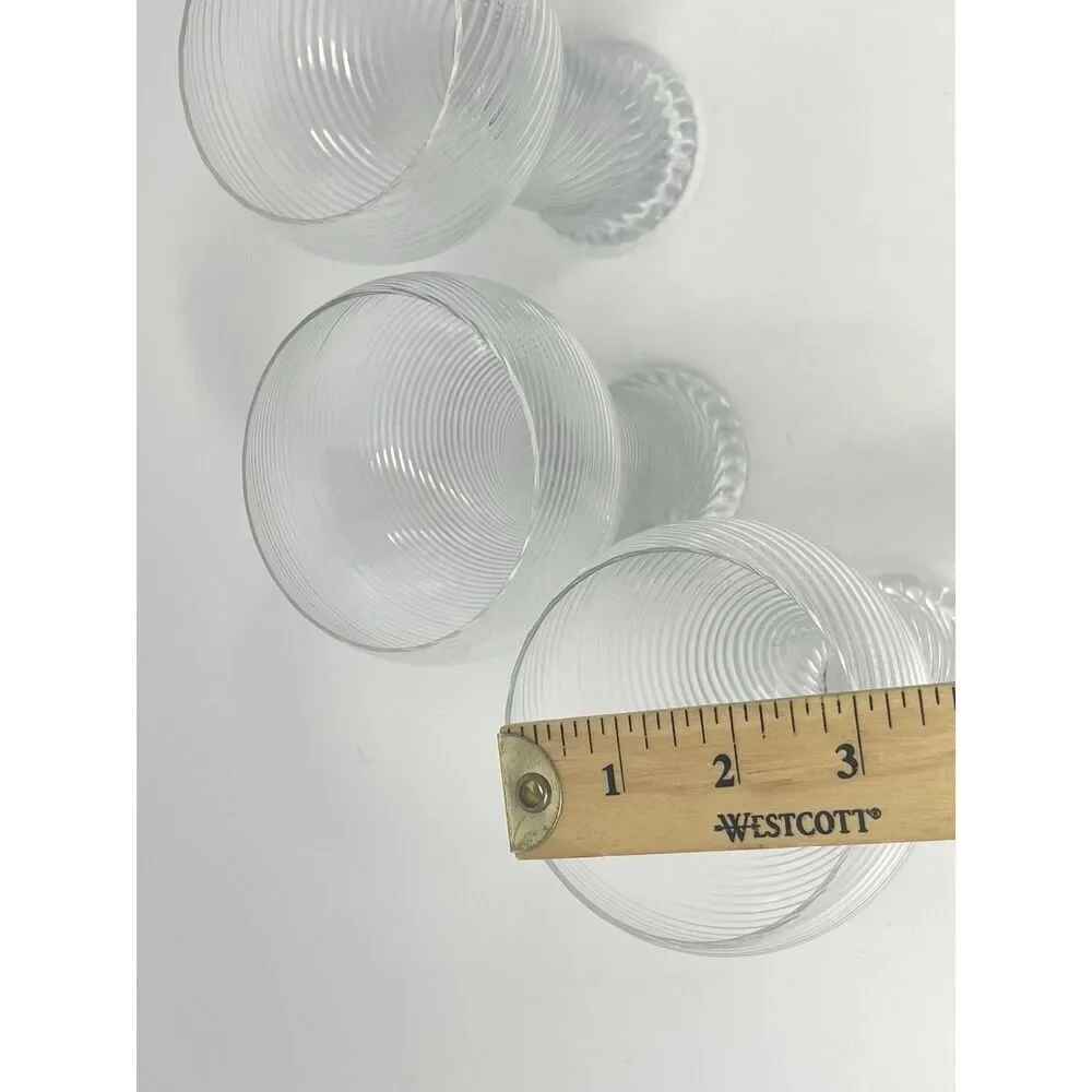 Vintage Twist Crystal Beer Steins Tumblers Rosenthal Studio Line 5.75” Set Of 4